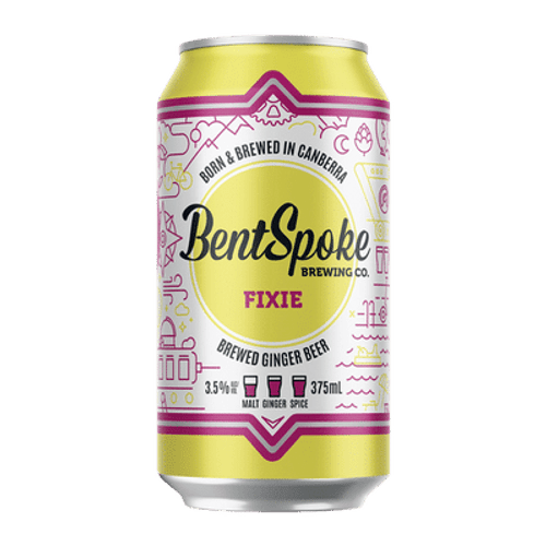 BentSpoke Fixie Brewed Ginger Beer 375ml Can