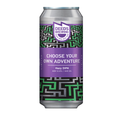 Deeds Brewing Choose Your Own Adventure Hazy DIPA 440ml Can