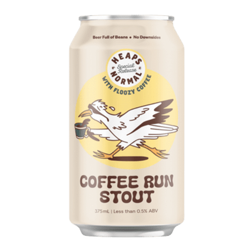 Heaps Normal Coffee Run Alcohol Free Stout 375ml Can