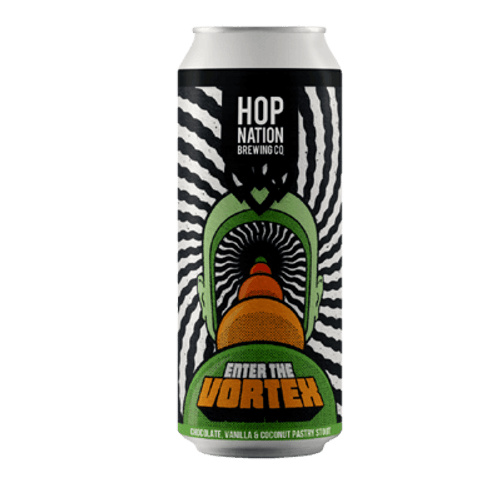 Hop Nation Enter The Vortex Chocolate, Vanilla & Coconut Pastry Stout 440ml Can