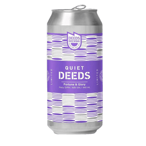 Quiet Deeds Fortune and Glory Hazy DIPA (3 Can Limit)